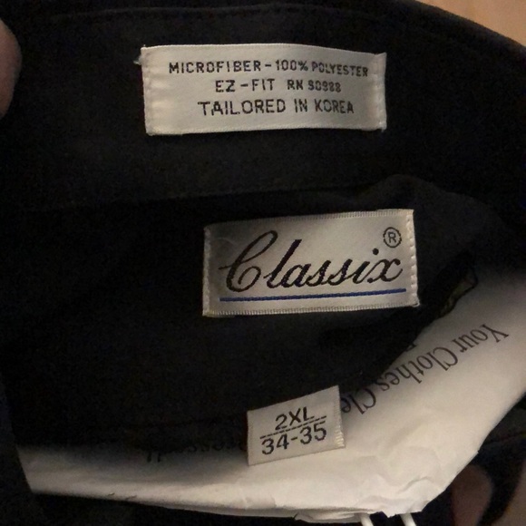 Classics black Men’s dress shirt 2XL 34-35 - Picture 2 of 2